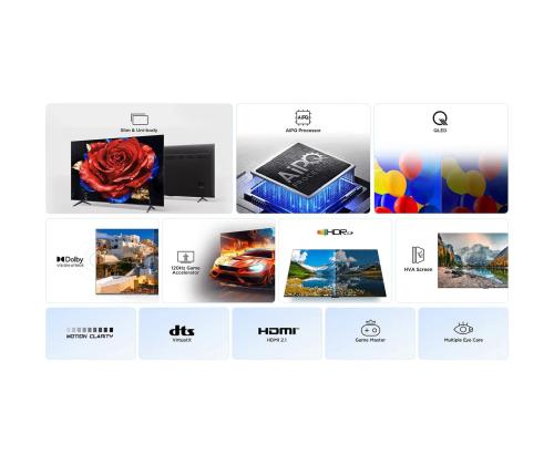 Televisio TCL 43 " 4K Ultra HD 3840 x 2160 pikseliä Flat 16:9 QLED 43T69C