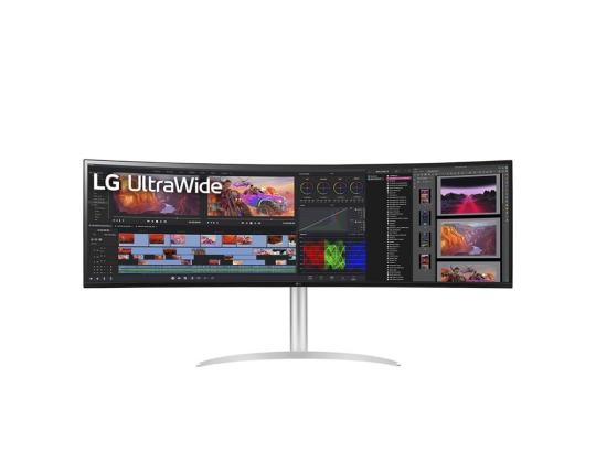 LCD-näyttö LG 49WQ95C-W 49" kaareva paneeli IPS 5120x1440 32:9 matta 5 ms Kaiuttimet kääntökorkeus...