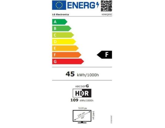 LCD-näyttö LG 49WQ95C-W 49" kaareva paneeli IPS 5120x1440 32:9 matta 5 ms Kaiuttimet kääntökorkeus...