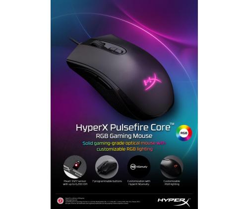 Hiiri USB OPTICAL PULSEFIRE/CORE HX-MC004B HYPERX