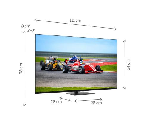 Televisio THOMSON 50" 4K/Smart QLED 3840x2160 Langaton LAN Bluetooth Google TV Musta 50QG7C14