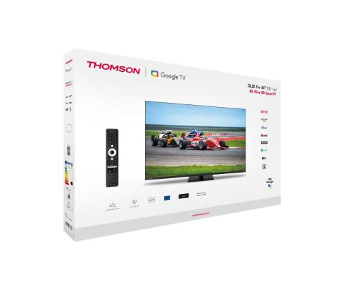 Televisio THOMSON 50" 4K/Smart QLED 3840x2160 Langaton LAN Bluetooth Google TV Musta 50QG7C14