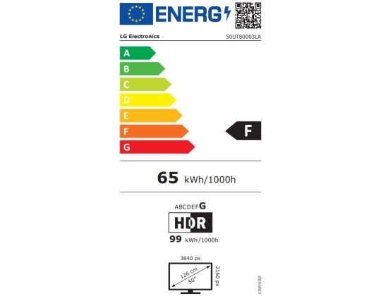 TV-sarja LG 50" 4K/Smart 3840x2160 webOS 50UT80003LA