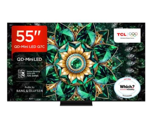 Televisio TCL 55 " 4K Ultra HD 3840 x 2160 pikseliä Flat 16:9 QD-Mini LED 55Q7C 55Q7C