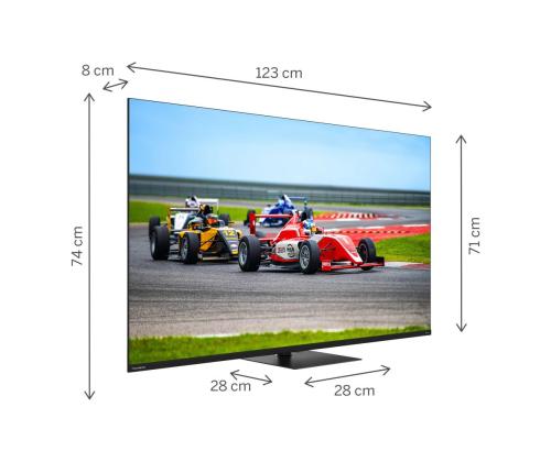 Televisio THOMSON 55" 4K/Smart QLED 3840x2160 Langaton LAN Bluetooth Google TV Musta 55QG7C14
