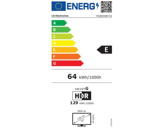 TV-sarja LG 55" 4K/Smart 3840x2160 langaton LAN Bluetooth webOS 55QNED86T3A