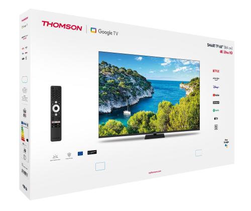 Televisio THOMSON 65" 4K/Smart 3840x2160 Langaton lähiverkko Bluetooth Google TV Musta 65UG5C14 