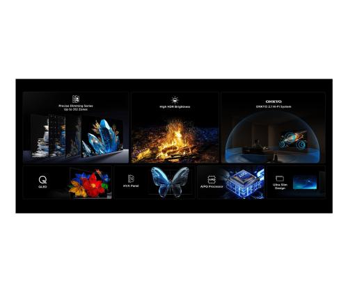 Televisio TCL 75 " 4K Ultra HD 3840 x 2160 pikseliä Flat 16:9 QD-Mini LED 75Q6C