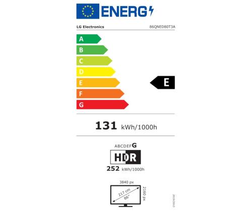TV-sarja LG 86" 4K/Smart 3840x2160 webOS 86QNED80T3A