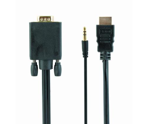 KAAPELI HDMI-VGA +3.5MM/1.8M A-HDMI-VGA-03-6 GEMBIRD