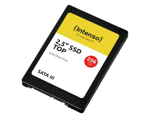 SSD INTENSO 256GB SATA 3.0 SLC Kirjoitusnopeus 500 Mt/s Lukunopeus 520 Mt/s 2,5" 3812440