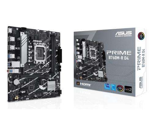 Emolevy ASUS Intel B760 Express LGA1700 Micro-ATX Muisti DDR4 Muistipaikat 2 2xPCI-Express 4.0 1x..