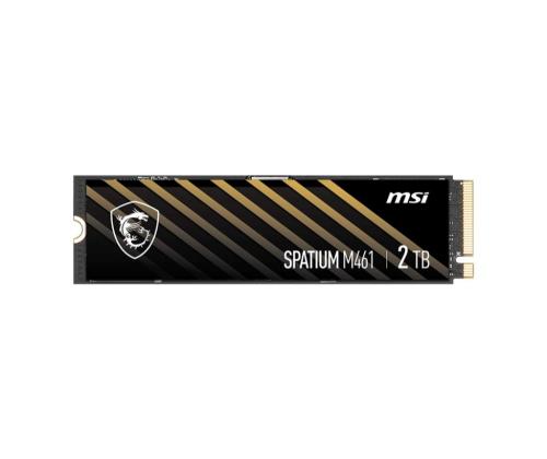 SSD MSI SPATIUM M461 2TB M.2 PCIE NVMe 3D NAND Kirjoitusnopeus 4200 Mt/s Lukunopeus 5000 Mt/s..