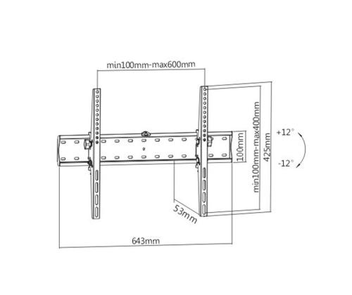 TV SETTI ACC SEINÄKIINNIKE 37-70"/WM-70T-02 GEMBIRD