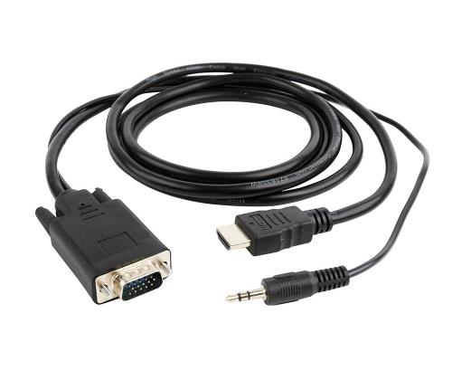 KAAPELI HDMI-VGA +3.5MM/1.8M A-HDMI-VGA-03-6 GEMBIRD