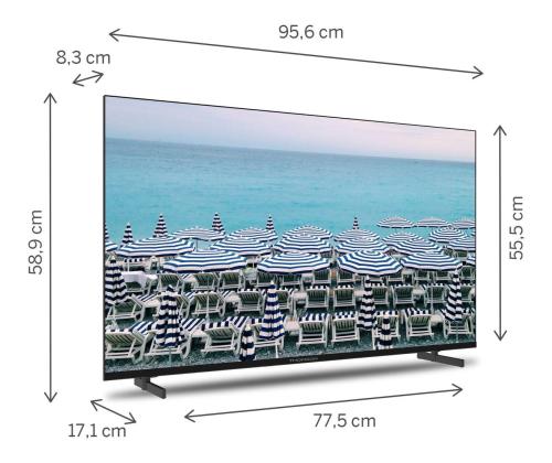Televisio THOMSON 43 " 4K Ultra HD 1920 x 1080 pikseliä Flat 16:9 LED 43FD2S13 LED 43FD2S13