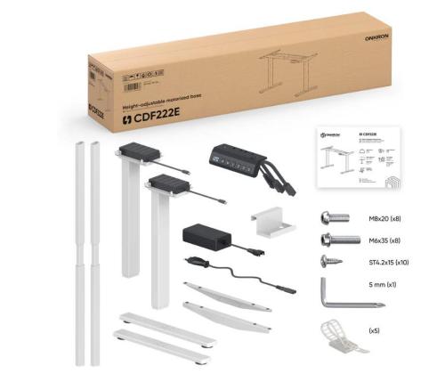 TYÖPÖYDÄN RUNKO MOOTTOROITU/VALKOINEN CDF222E-W ONKRON