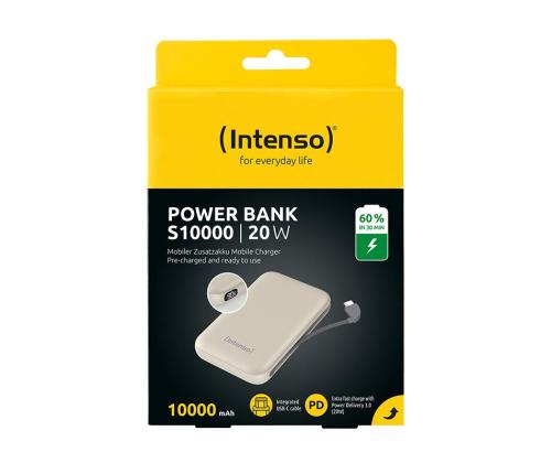 POWER BANK USB 10000MAH/BEIGE S10000 7333031 INTENSO
