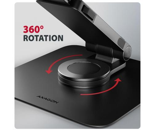 NB ACC STAND 10-17" ROTATING/ALUMI STND-LRB AXAGO