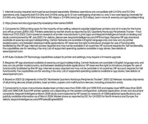 Lasertulostin HP Kaksipuolinen tulostus Kyllä 1xKasettien määrä Paperikoko A4 8J9K9F#B19