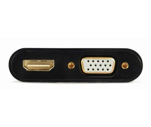 I/O-SOVITIN HDMI:STÄ HDMI/VGA/A-HDMIM-HDMIFVGAF-01 GEMBIRD