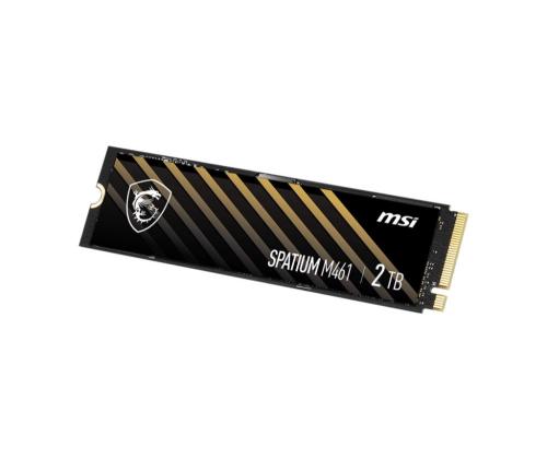 SSD MSI SPATIUM M461 2TB M.2 PCIE NVMe 3D NAND Kirjoitusnopeus 4200 Mt/s Lukunopeus 5000 Mt/s..