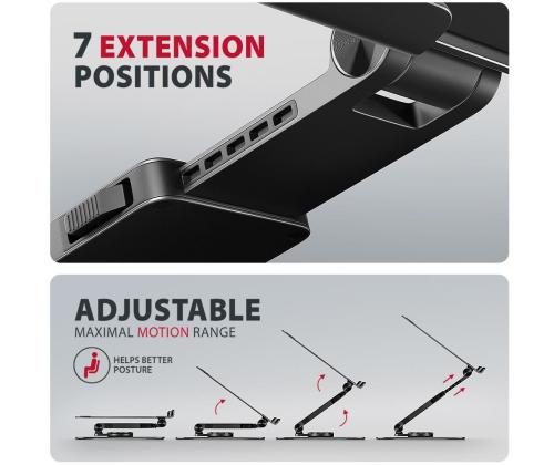 NB ACC STAND 10-17" ROTATING/ALUMI STND-LRB AXAGO