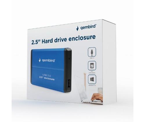 KIINTOLEVYKOTELO EXT. USB3 2.5&amp;quot;/SININEN EE2-U3S-2-B GEMBIRD