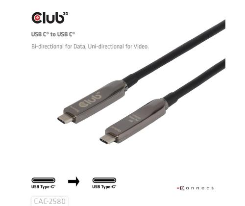 KAAPELI USB-C 15M/M/M CAC-2580 CLUB3D