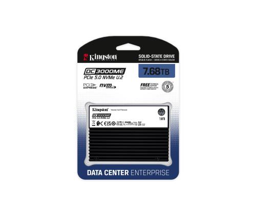 SSD KINGSTON SSD-sarja DC3000ME 7.68TB NVMe NAND flash -tekniikka 3D TLC Kirjoitusnopeus 10000 Mt...