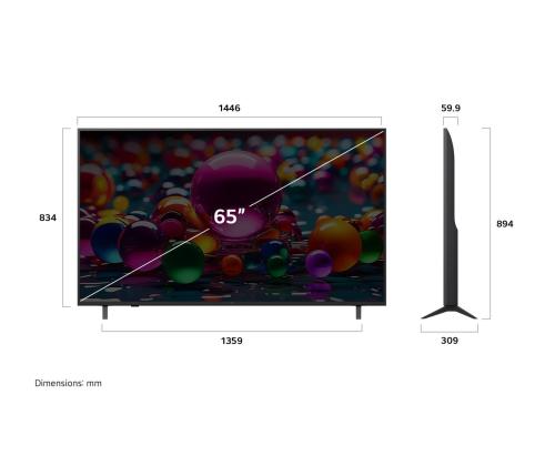 TV-sarja LG 65 " 4K Ultra HD 2160 x 3840 pikseliä Flat 16:9 LED 65UA74003LB