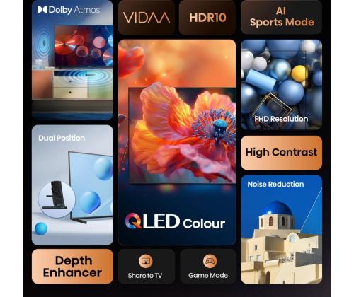 Televisio HISENSE 32 " Full HD 1920 x 1080 pikseliä Flat 16:9 QLED 32A5Q 32A5Q