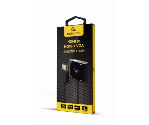 I/O-SOVITIN HDMI:STÄ HDMI/VGA/A-HDMIM-HDMIFVGAF-01 GEMBIRD