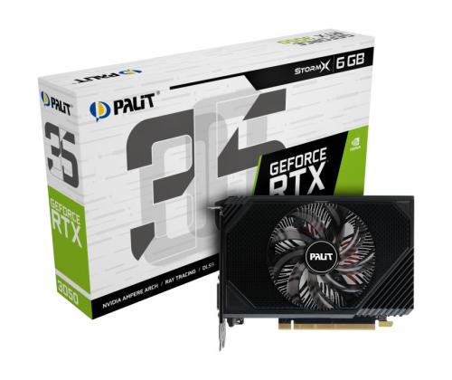 Näytönohjain PALIT NVIDIA GeForce GeForce RTX 3050 1042 MHz 6 GB GDDR6 96 bit PCI Express 4.0 Active..