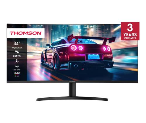 LCD-monitori THOMSON 34 &amp;quot; 3440 x 1440 pikseliä UltraWide Quad HD LCD Curved M34QG7Y14C