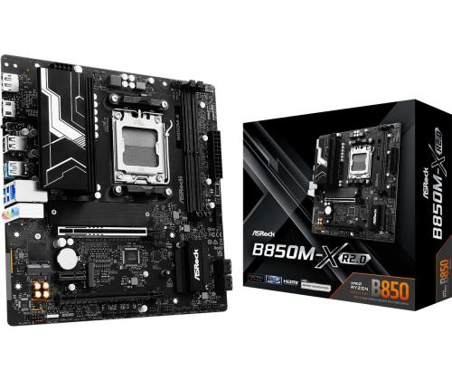 Emolevy ASROCK AMD B850 SAM5 Micro-ATX Muisti DDR5 Muistipaikat 2 B850M-XR2.0
