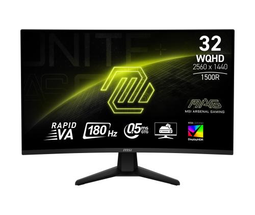 LCD-monitori MSI MAG 32CQ6F 31.5&amp;quot; Gaming/Curved Panel VA 2560x1440 16:9 180 Hz 0,5 ms MAG32CQ6F MAG32CQ6F