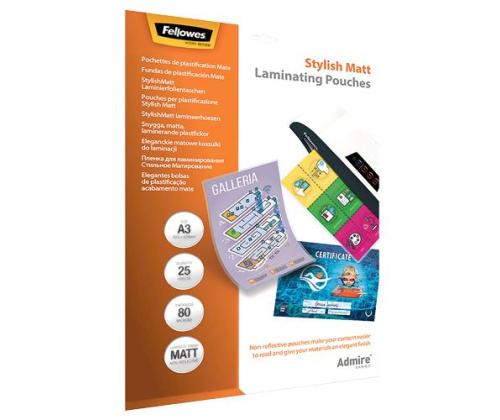 LAMINOINTIPUSSI TYYLIKÄS MATTO/A3 80 25KPL 5602201 FELLOWES