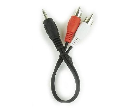 KAAPELI AUDIO 3,5 MM 2RCA 0,2M/CCA-458/0,2 GEMBIRD