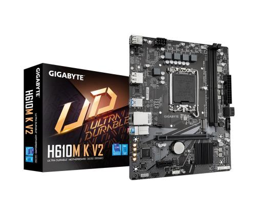 Emolevy GIGABYTE Intel H610 LGA1700 Micro-ATX Muisti DDR5 Muistipaikat 2 1xPCI-Express 3.0 1xPCI-Express 3.0 1xPCI-Express 3.0 1x..