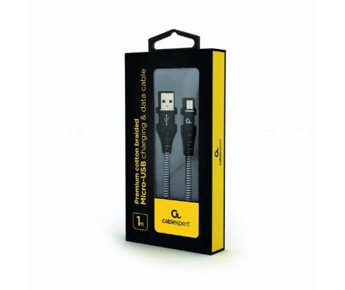 KAAPELI USB2 MICRO-USB 1M/CC-USB2B-AMMBM-1M-BW GEMBIRD