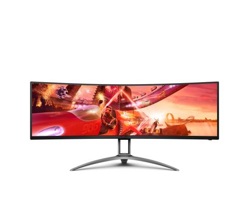 LCD-monitori AOC AG493UCX2 48.8" Gaming/Curved Panel VA 5120x1440 32:9 165Hz Matte 4 ms Kaiuttimet..