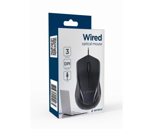 HIIRI USB OPTINEN/MUSTA MUS-3B-02 GEMBIRD