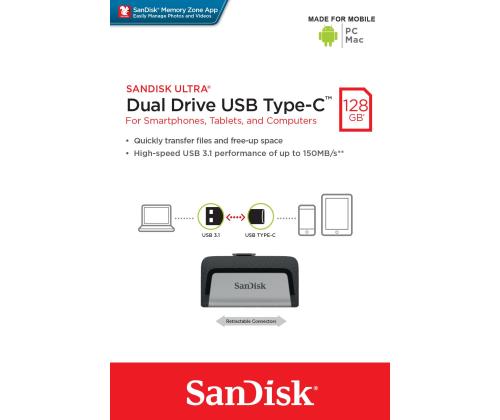 MUISTITIKKU FLASH USB-C 128GB/SDDDDC2-128G-G46 SANDISK