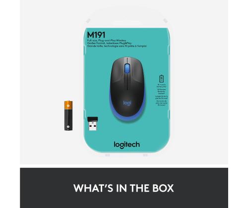 HIIRI USB OPTINEN WRL M190/SININEN 910-005907 LOGITECH LOGITEC