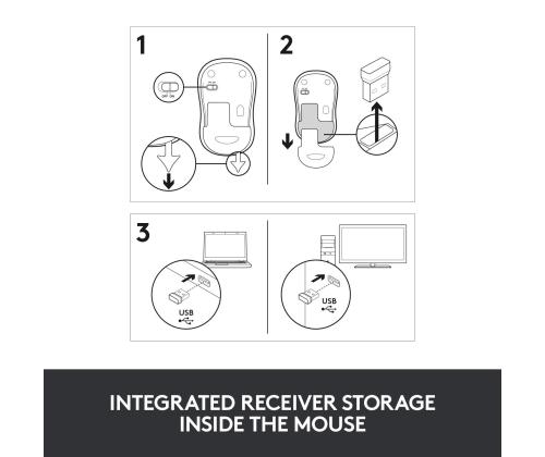 HIIRI USB OPTINEN WRL M185/SININEN 910-002239 LOGITEC