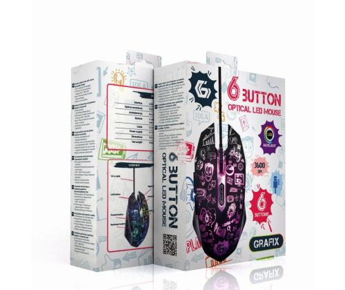 HIIRI USB OPTINEN MUSTA/MUS-6B-GRAFIX-01 GEMBIRD GEMBIRD