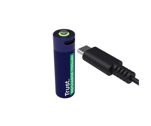 AKKU RECH. LI-ION AA 1.5V/1700MAH USB-C 2P 25584 TRUSTI