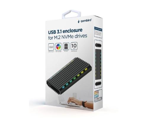 KIINTOLEVYKOTELO EXT. USB3.1 M.2/EE2280-U3C-03 GEMBIRD