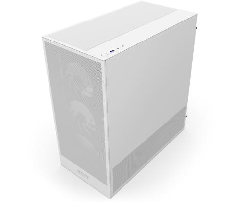 Kotelo NZXT H5 FLOW RGB 2024 MidiTower Case tuotteen ominaisuudet Läpinäkyvä paneeli Ei sisälly ATX EATX..